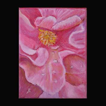 Unfolding, Floral Oil Painting created by Carol S Sakai 