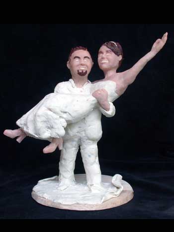 custom wedding sculpture cake topper by Carol S Sakai, artist