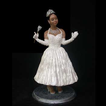 custom figure sculpture birthday celebration by Carol S Sakai, artist