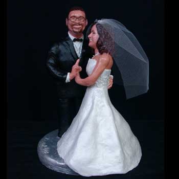 custom wedding sculpture cake topper by Carol S Sakai, artist