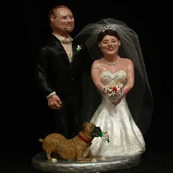 custom wedding sculpture cake topper by Carol S Sakai, artist