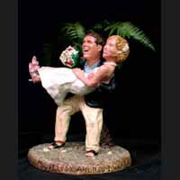 Custom cake toppers created by Carol S Sakai, Artist