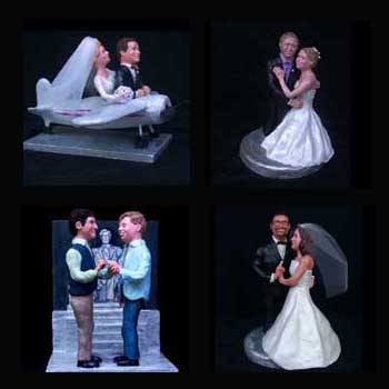 custom OOAK cake toppers figures sculptures by Carol Sakai