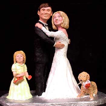 wedding sculpture, cake topper by Artist Carol Sakai