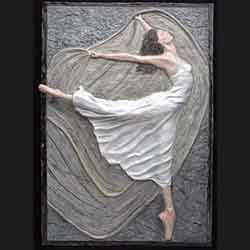 bas relief dance sculpture, entitled WindSong